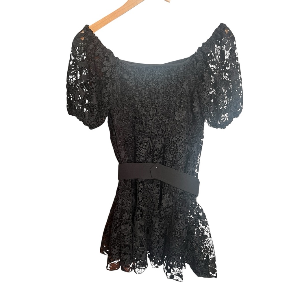 Karina Grimaldi MELANI Revolve Black Floral Lace Dress Sz XS - Picture 12 of 15